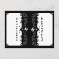 Halloween Boire de nourriture BLANK Tente Card - À