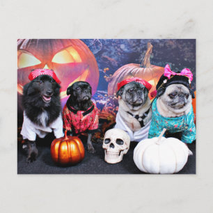 Carte Postale Halloween - Carlin - Bruno Pearl Bear Mme Wiggens