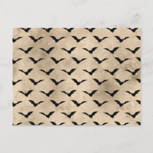 Carte Postale Halloween chauves-souris vintage