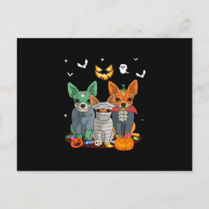 Carte Postale Halloween Chihuahua Chien sorcier mignon cadeau Da