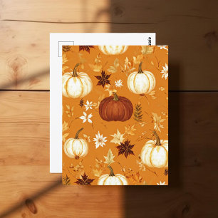 Carte Postale Halloween citrouille, Terracotta botanique & Autom