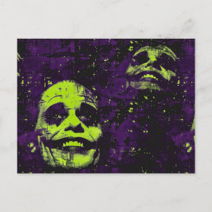 Carte Postale Halloween Clown Déplaisant saison Éffrayante pourp