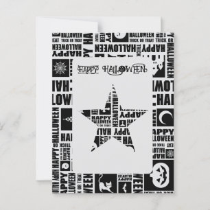 Carte Postale Halloween Cool Personnalisé Whimsics Typographie N