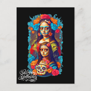 Carte Postale Halloween crâne de sucre, Dia de los Muertos