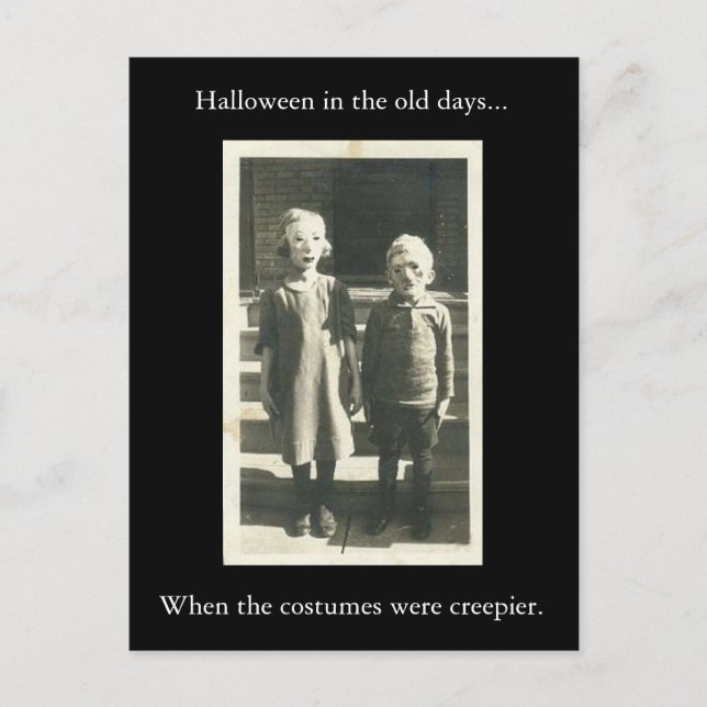 Carte Postale Halloween dans les temps anciens... (Devant)