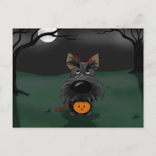 Carte Postale Halloween écossais Terrier