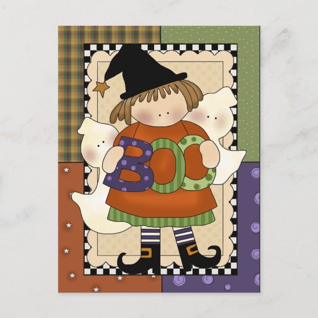 Carte postale Halloween éffrayant (Devant)