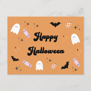 Carte Postale Halloween éffrayant Cute Happy