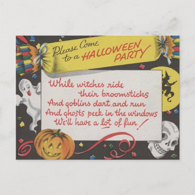 Carte Postale Halloween Éffrayant vintage 4 (Devant)