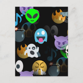 Carte Postale halloween emojis