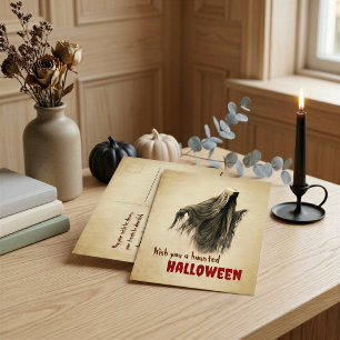 Carte postale Halloween fantôme vintage