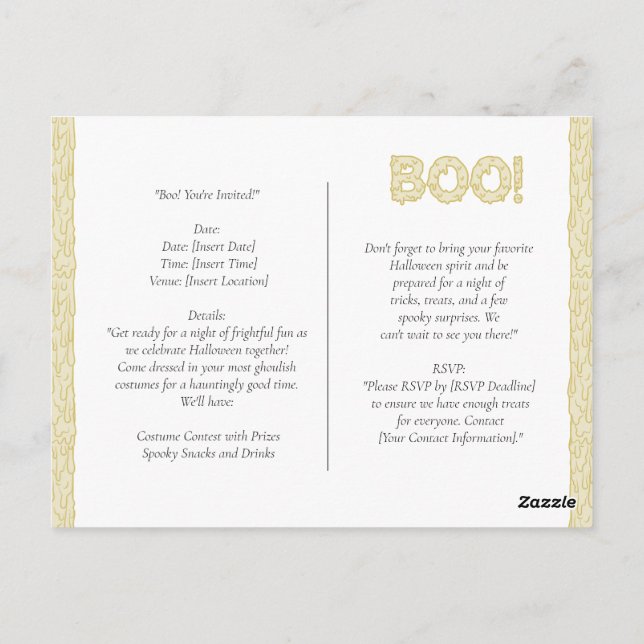 Carte Postale Halloween Ghosts (Dos)