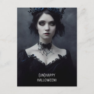 Carte Postale Halloween. Gothic girl witch
