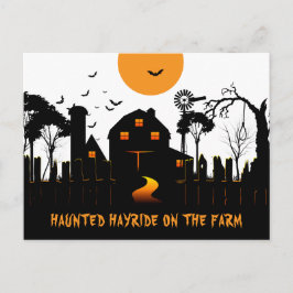 Carte Postale Halloween hanté sur la ferme
