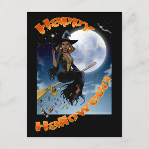 Carte postale Halloween Happy Witch