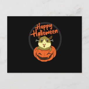 Carte Postale Halloween heureux du Citrouille Hamster