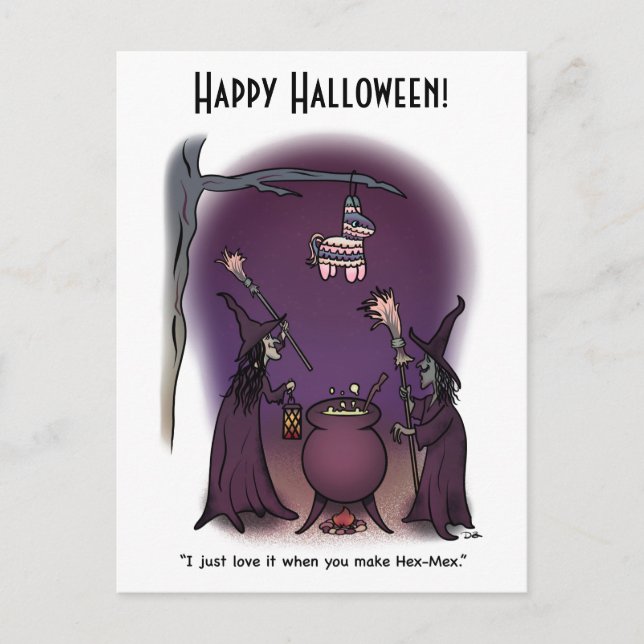 Carte postale Halloween Hex Mex (Devant)