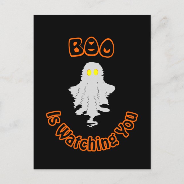 Carte postale Halloween Holiday | Boo Vous Regarde (Devant)