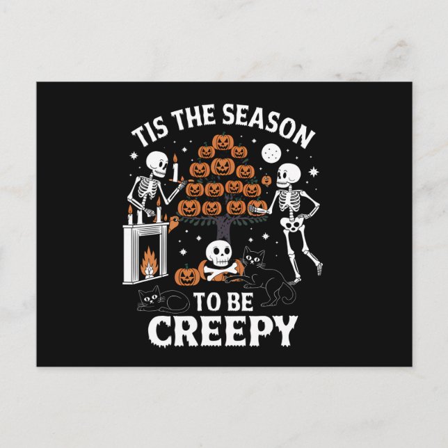 Carte Postale Halloween Horreur C'Est La Saison D'Être Déplaisan (Devant)