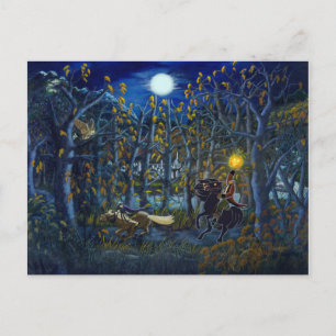 Carte postale Halloween "Horseman Chase sans tête"