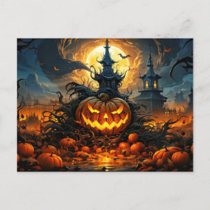 Carte Postale Halloween joyeuse et brillante