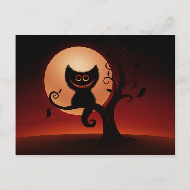 Carte Postale Halloween Kitten (Devant)