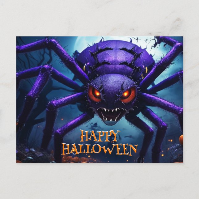 Carte postale Halloween Monstre Araignée (Devant)
