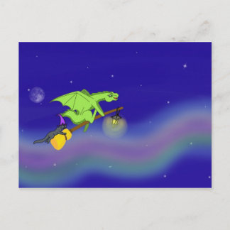 Carte Postale Halloween nuit de plaisir.