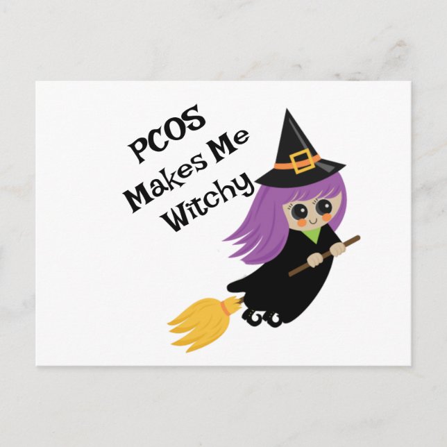 Carte Postale Halloween PCOS me fait la cuisine (Devant)