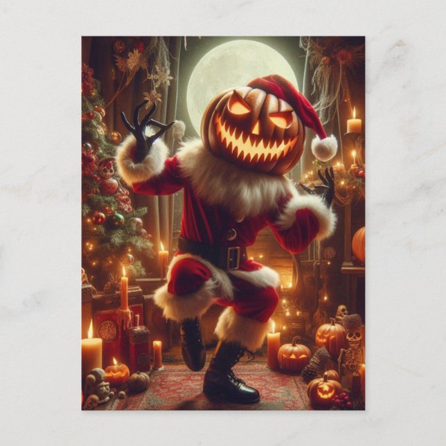 Carte Postale Halloween Père Noël (Devant)