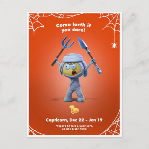 Carte postale Halloween pour Capricorn