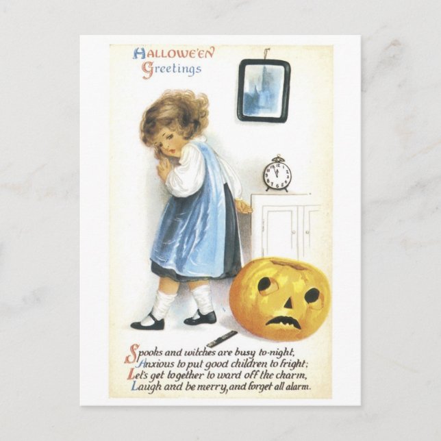 Carte Postale Hallowe'en Salutations (Devant)