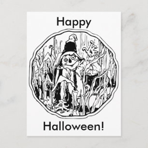 Carte postale Halloween Scarecrow