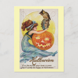 Carte Postale Halloween Si Votre Amant Est Vu Vintage