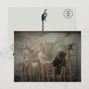 Carte postale Halloween sorcière éffrayante