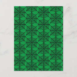 Carte Postale Halloween Spider Webs sur Green