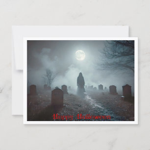 Carte Postale Halloween, Spirit Rising, Éffrayant, cimetière