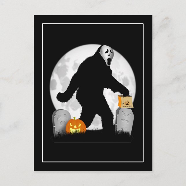 Carte Postale Halloween Squatchin' (Devant)