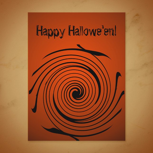 Carte postale Halloween Swirl (Créateur téléchargé)
