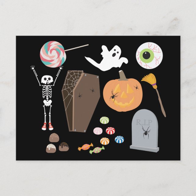 Carte Postale Halloween Trick ou Treat (Devant)