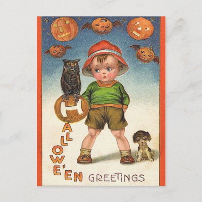 Carte Postale Halloween vintage (Devant)