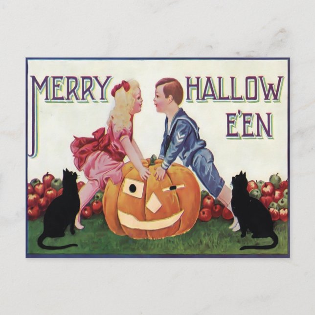 Carte postale Halloween vintage (Devant)