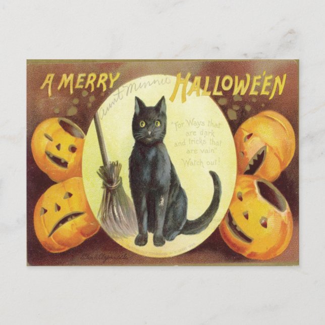 Carte Postale Halloween vintage (Devant)
