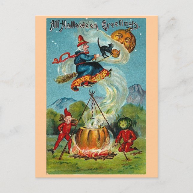 Carte Postale Halloween vintage (Devant)
