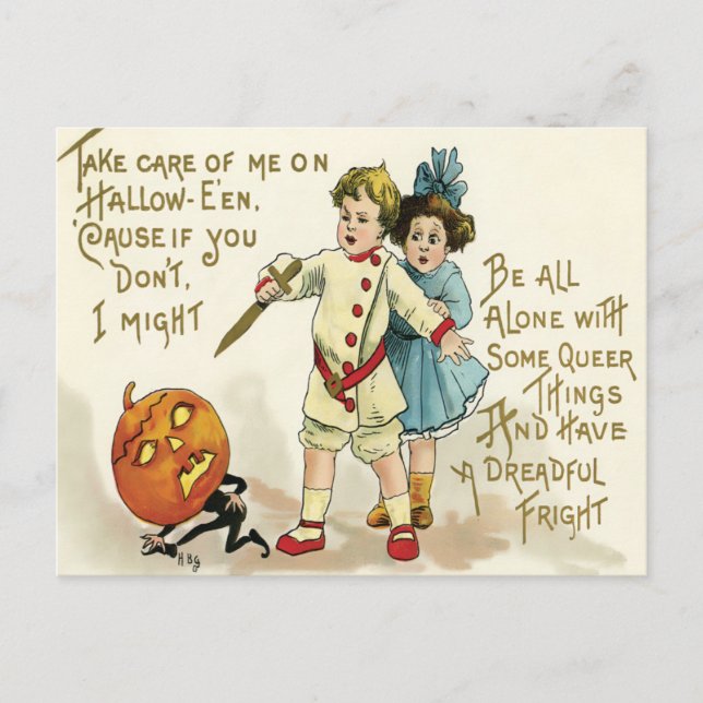 Carte Postale Halloween vintage (Devant)