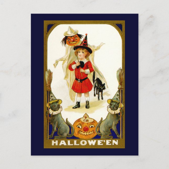 Carte postale Halloween vintage (Devant)