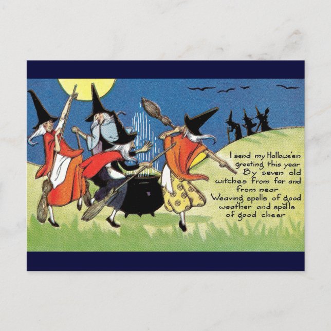 Carte postale Halloween vintage (Devant)