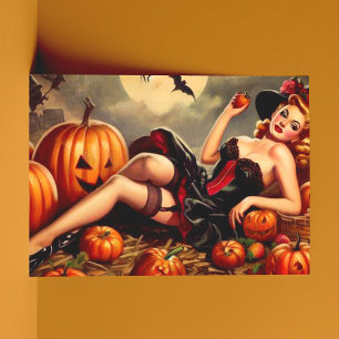 Carte Postale Halloween vintage vers le haut