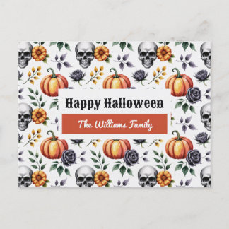 Carte postale Halloween Watercolor personnalisée