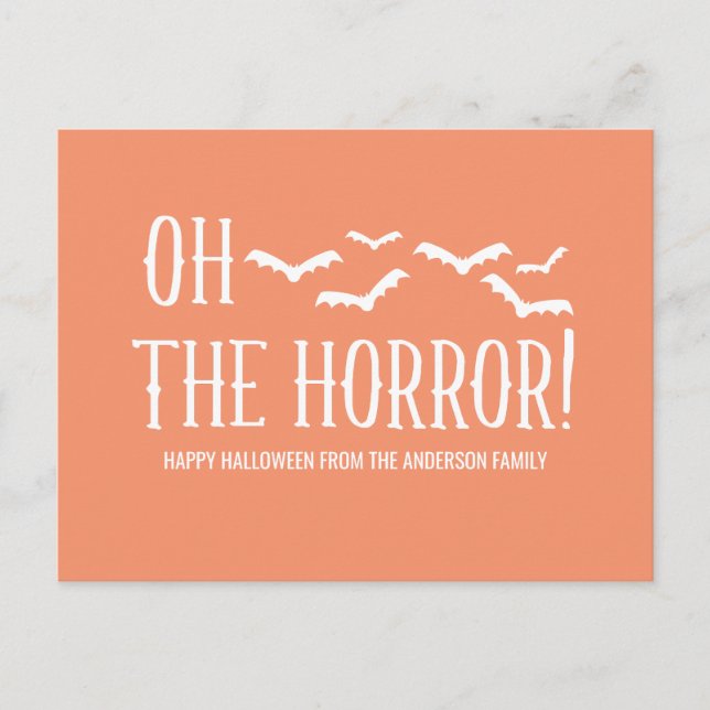 Carte postale Halloween White Oh The Horror (Devant)